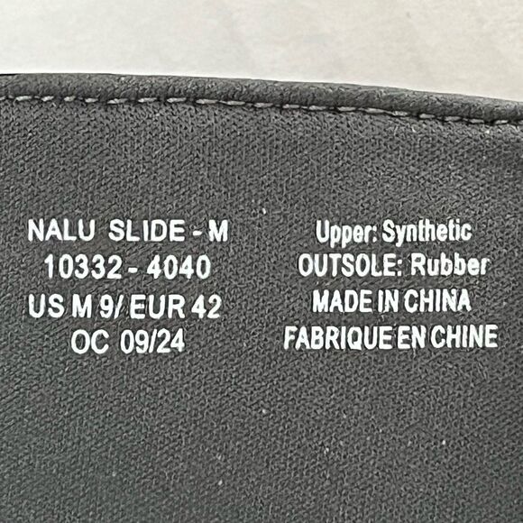 OluKai Nalu Slide Sandals Mens Black Water Resistant Slip On Casual Outdoor Sz 9 - Picture 13 of 16